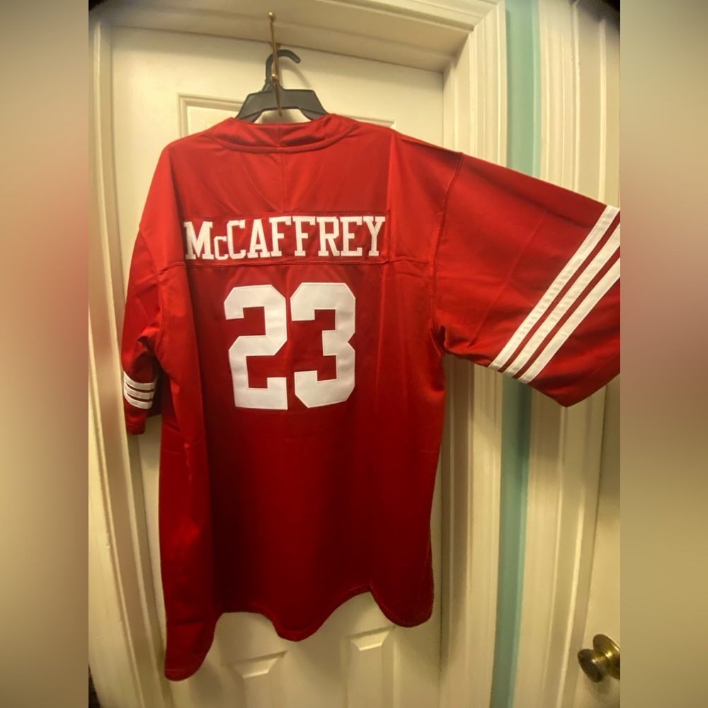 New! Christian MCcaffrey 49ers Football Jersey!